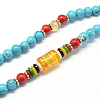 4-Loop Wrap Buddha Meditation Yellow Jade Beaded Bracelets BJEW-R039-04-2