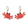Glass Seed Bead Leverback Dangle Earrings EJEW-MZ00771-3
