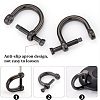 CHGCRAFT 2Pcs 304 Stainless Steel D-Ring Anchor Shackle Clasps STAS-CA0001-56B-4