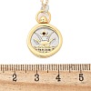 Brass Twelve Constellations Tarot Pendant Necklaces NJEW-Q006-01L-G-3