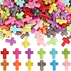 300Pcs Crackle Opaque Acrylic Beads OACR-SP0001-06-1