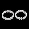 Natural Quartz Crystal Faceted Beaded Stretch Bracelets for Women BJEW-K251-07T-4