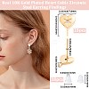 16Pcs Brass Micro Pave Clear Cubic Zirconia Stud Earring Findings MAK-BBC0001-19A-2