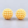 Rubberized Style Acrylic Beads MACR-T022-02H-2