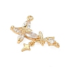 Brass Micro Pave Cubic Zirconia Pendants KK-S531-11G-B-2