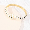 Snake Brass Enamel Cuff Bangles BJEW-A163-01G-01-3