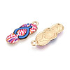 Alloy Enamel Pendants ENAM-T022-39KCG-07-2