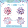 2Pcs 2 Colors Polyester Camellia Brooches JEWB-FG0001-64A-2