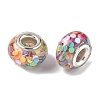 Transparent Resin Rondelle European Beads RESI-S023-20-2
