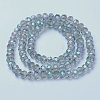 Electroplate Transparent Glass Beads Strands EGLA-A034-T1mm-Y05-2