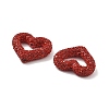 Heart Shape Polymer Clay Rhinestone Beads CLAY-NH0001-09A-10-3