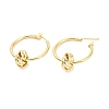 Brass Knot Hoop Earrings for Women EJEW-A072-19LG-1