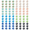 160Pcs 8 Colors Assembled Synthetic Stone and Trochus Shell Beads G-TA0002-31D-2