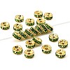 Brass Grade A Rhinestone Spacer Beads RSB035NF-10G-1