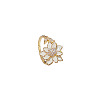 Fashionable Brass Micro Pave Cubic Zirconia with Enamel Cuff Rings FS-WGFDA76-02-2