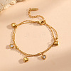 304 Stainless Steel Pave Clear Cubic Zirconia Geometric 2-Strand Bracelets for Women WGC157B-02-1