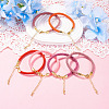 10Pcs 5 Colors 4.5MM Round Nylon Milan Cord Bracelet Making BJEW-TA0001-24D-5