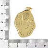 Brass Micro Pave Cubic Zirconia Pendants KK-P323-06G-01-3