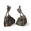Nuggets Natural Fluorite & Miner Alloy Sculpture G-A228-01-2