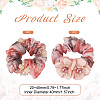 2Pcs 2 Styles Chic Solid Color French Satin Pigtail Hair Tie for Elegant Hairstyles OHAR-TA0001-09-3