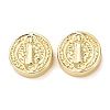 Flat Round Brass Beads KK-K408-64G-02-1