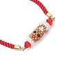 Christmas Handmade Glass Seed Beaded Slider Bracelets BJEW-MZ00226-02-3