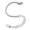 Brass Column Link Chain Bracelet Making AJEW-B189-01P-1