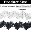 2Pcs 2 Colors Double Layer Polyester Flower Lace Trim Ribbon OCOR-CY0002-74-2