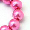 Baking Painted Pearlized Glass Pearl Round Bead Strands HY-Q003-4mm-54-3