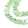 Electroplate Transparent Glass Beads Strands EGLA-Q139-01A-A18-3