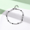 304 Stainless Steel with Cubic Zirconia Link Chain Bracelets for Women BJEW-G754-01A-P02-2