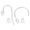 16Pcs 2 Styles 925 Sterling Silver Earring Hooks STER-ME0001-21-1
