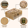 Rectangle Wooden Memory Keepsake Boxes with Lids CON-WH0101-005-3