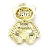 Brass with Cubic Zirconia Pendants KK-K340-01G-01-2