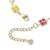 Brass Enamel Clover Link Chain Bracelets BJEW-JB13025-5