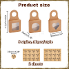 30Pcs 3 Styles Square Kraft Paper Festival Gift Storage Boxes with PVC Window and Hole Handle CON-PH0003-05C-2