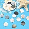10Pcs Natural Black Lip Shell Pendants SSHEL-YW0001-18-4