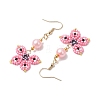 Glass Dangle Earrings EJEW-MZ00259-04-4