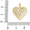 Brass Micro Pave Clear Cubic Zirconia Pendants KK-C264-17B-G-3