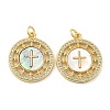 Brass Micro Pave Cubic Zirconia Pendants ZIRC-P110-02G-1