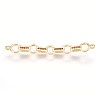 Brass Micro Pave Cubic Zirconia Links ZIRC-E124-31G-2