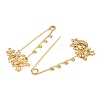 Flower 304 Stainless Steel Safety Pins Brooch Findings SA-CBA098D-14A-G04-2