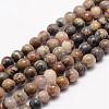 Natural Tiger Quartz Bead Strands G-K153-B24-6mm-1