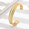 201 Stainless Steel Triple Layer Cuff Bangles RJ3221-1-1