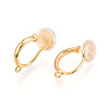 Brass Micro Pave Cubic Zirconia Clip-on Earring Findings KK-N261-122C-G-2