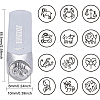 Iron Seal Stamps AJEW-BC0006-33P-2