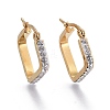 201 Stainless Steel Angular Hoop Earrings EJEW-A052-32A-1