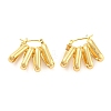 Rack Plating Brass Hollow Oval Hoop Earrings EJEW-P240-10G-1