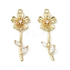 Brass Micro Pave Cubic Zirconia Pendants KK-C107-09B-G-1