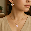 Light Gold Alloy Butterfly Jewelry Set SJEW-HY0001-16-5